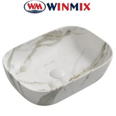 Раковина (умивальник) накладна Winmix Premium DIVERSE-0114 MARBLE 455*325*135mm (мармур) Ужгород
