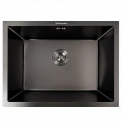 Кухонна мийка Platinex Handmade 58*43 PVD, Чорний Киев