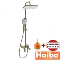 Душова колона зі змішувачем HAIBA MILANO BRUSHED GOLD 003-J Ужгород
