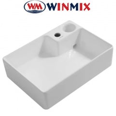 Раковина (умивальник) накладна з донним клапаном Winmix Premium STYLE -0201 520*375*140mm (біла) Київ