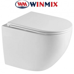 Унітаз підвісний Winmix PREMIUM ELLIPSE 0303-R 520*365*360mm, система змиву RIMLESS Львов