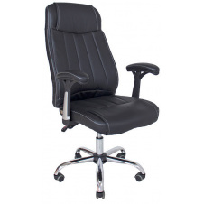 Офісне крісло Richman Фабіо чорний кожзам з перфорацією