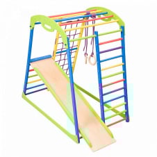 Дитячий спортивний комплекс SportBaby SportWood 130х85х132 см кольоровий для будинку