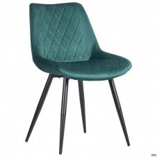 М'який стілець інтерєрний AMF Betty чорні ножі сидіння м'яке зелене півкрісло