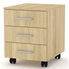 Офісна тумбочка Компаніт МП-3 модуль пересувний ЛДСП дуб-сонома