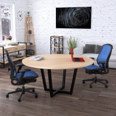 Круглый стол D-1600 Loft-design дуб-борас для переговоров