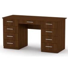 Письменный стол Учитель-3 Компанит 1400х600 мм с двумя тумбочками дсп орех