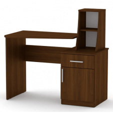 Письменный стол Компанит Школьник-3 в цвете орех-темный 1100х750+298х570 мм