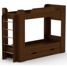 Двоярусне ліжко Твікс Компаніт 70х190 см дсп горіх-еко в дитячу кімнату