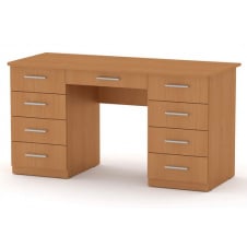 Письменный стол Учитель-3 Компанит 1400х600 мм с двумя тумбочками дсп ольха