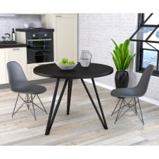 Круглий стіл обідній Ліма Loft-Design D100 см венге-луїзіана