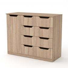 Комод 4+1М Компанит дсп для спальни дуб-сонома