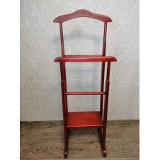 Напольная стойка для одежды Сигма двойные плечики-вешалка деревянные в цвете яблоня