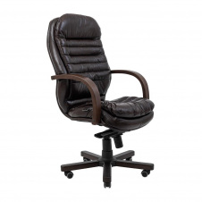 Офисное кресло Валенсия-UA Richman хром черный кожзам сидения