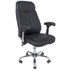 Офісне крісло Richman Фабіо чорний кожзам з перфорацією Чернівці