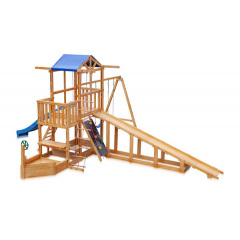 Детская площадка SportBaby Babyland-13 Капитан деревянная корабль с зимней горкой качелями Киев