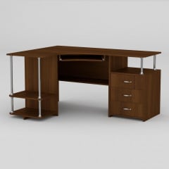 Комп'ютерний стіл Компаніт СУ-4 1500х1100х766 мм горіх Єланець