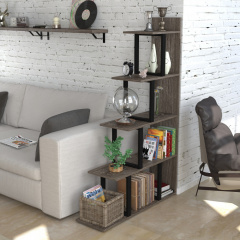 Стеллаж-перегородка Loft-Design L-160 пятиярусный серый дуб-палена Киев