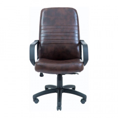 Офиное кресло Richman Prius темно-коричневый кожзам черный пластик Нововолынск