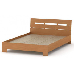 Двуспальная кровать Компанит Стиль 160х200 см бук-светлый Ровно