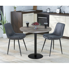 Стол обеденный BS-450 Loft-Design круглый D-80 см дуб-палена Кропивницкий