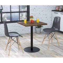 Стол квадратный BS-450 Loft-Design 60х60 см с опорой ножкой в цвете столешницы орех-модена Каменка-Днепровская