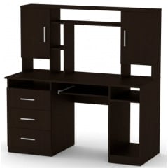 Компьютерный стол Компанит Менеджер 1400х598х756 мм с полками дсп венге Королево