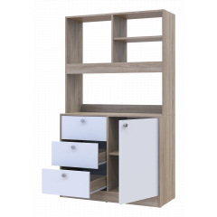 Кухонный стеллаж Лея-мини Doros 100х43х171 дсп дуб-сонома+белый Володимир-Волинський