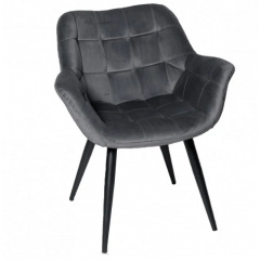 Стілець ELEGANTE чорний каркас/сірий Михайловка