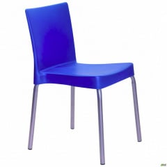Стілець Корсика із пластику сидіння сині на металевому каркасі алюм Киев