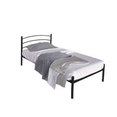 Одноместная кровать Маранта-мини Tenero 80х200 см черная металлическая с изголовьем на ножках Киев