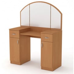 Туалетный столик Компанит Трюмо-4 дсп цвета бук с зеркалом и ящиками Луцк