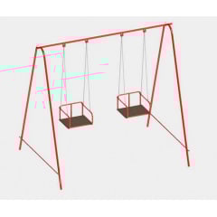 Дитячі гойдалки Dali 710-K подвійні металеві підвісні для вулиці для дачі Доманівка