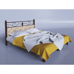 Двуспальная кровать Tenero Диасция 180х200 см металлическая с мягким изголовьем Нововолинськ