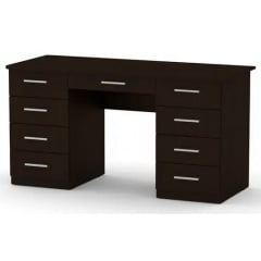 Письменный стол Учитель-3 Компанит 1400х600 мм с двумя тумбочками дсп венге Чернівці