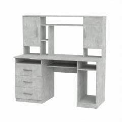 Компьютерный стол Компанит Менеджер 1400х598х756 мм с полками дсп серый-ателье Михайлівка