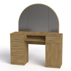 Туалетный столик Компанит Трюмо-5 дсп дуб-крафт 1400х420х1700 мм Новояворівськ