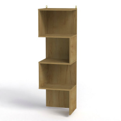 Навісна полиця відкрита Компаніт П-26 лдсп 1264х400х316 мм дуб-крафт-золотий Київ