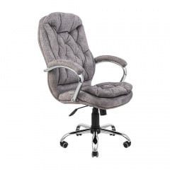 Офисное кресло Венеция Richman серое мягкое сидения в кожзаме Доманівка