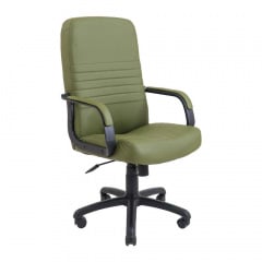 Офісне крісло Richman Prius кожзам оливковий на коліщатках чорний пластик Бровари