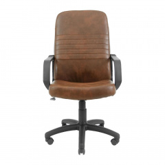 Комп'ютерне крісло офісне Richman Prius кожзам світло-коричневий на коліщатках пластик Київ