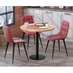 Стол обеденный BS-450 Loft-Design круглый D-80 см дуб-борас Одесса