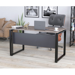 Письменный стол Loft-Design G-135-16 с царгой столешница 1350х700 мм дсп дуб-палена серый Хмельник