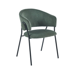 Стілець KAY чорний каркас/зелений тк. Покровск