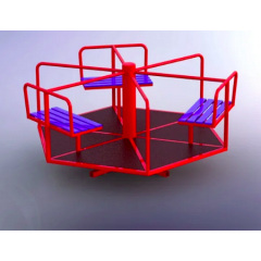 Детская уличная карусель Dali шестиместная металлическая красная Кропивницкий