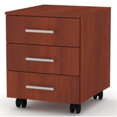 Офісна тумбочка Компаніт МП-3 модуль пересувний лдсп яблуня Луцьк