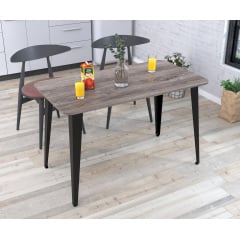 Обеденный стол Линда Loft-design 120х65 см округленные углы лдсп дуб-палена Изюм