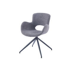 Стілець GERDA чорний каркас/сірий тк. Нововолынск