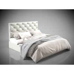 Двоспальне ліжко подіум Дайкірі Sentenzo зі зручним м'яким наголов'ям прошитим каретною стяжкою 120х200 Киев