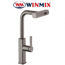 Змішувач для кухні з висувною поворотною лійкою Winmix Premium HAMMER-014 GRAPHITE, Польща